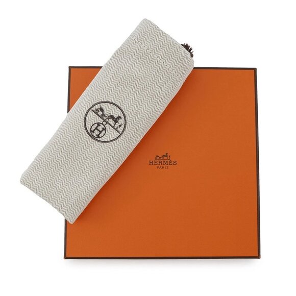 HERMES Bandouliere Angles Cortage Size 1"/41.3" Swift Leather/Canvas Pull No... - Picture 6 of 7